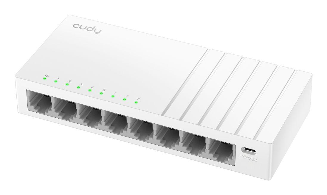 Switch CUDY GS108U 2.0 (Gigabit Ethernet - 0,125 MB - 16 Gbit/s - Branco) — miniatura 2