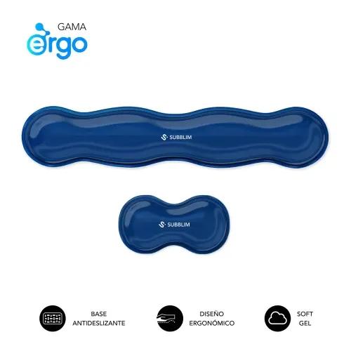 Pack de 2 Apoios de Pulso SUBBLIM Ergo Crystal Flex (Azul Escuro)
