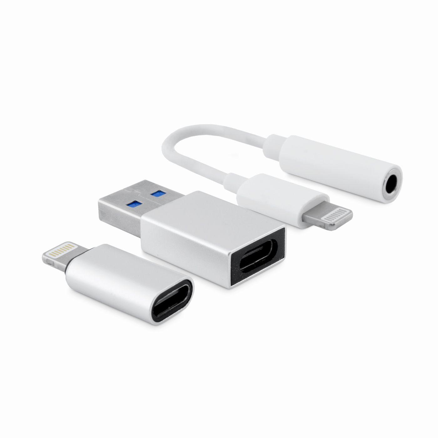 Kit de Adaptadores COOLBOX COO-CKIT-APPL (0,07 m - 3.5 mm - Branco)