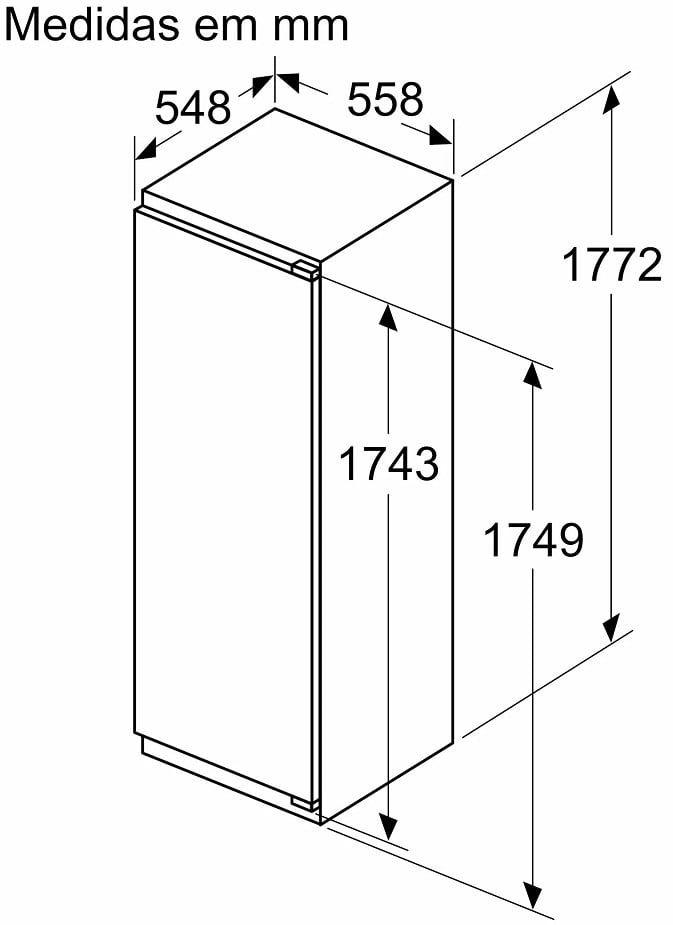 Frigorífico Encastre BOSCH Serie 6 KIR81ADD0 (310 l - 177,2x55,8x54,8 cm - 56 cm - Branco), miniatura 3
