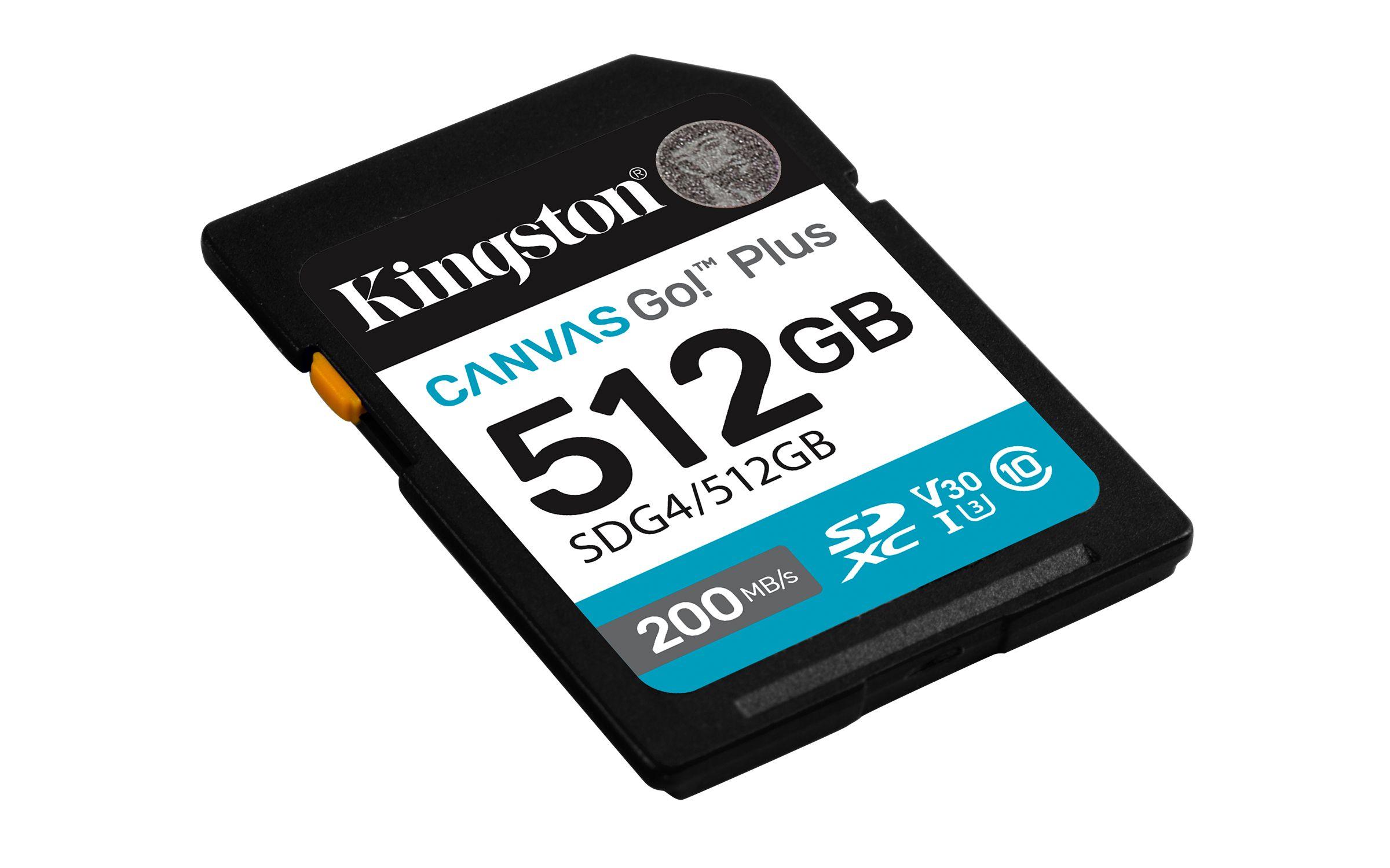 Cartão de Memória KINGSTON Canvas Go! Plus (512GB - Classe 10 - 200 MB/s - Preto), miniatura 2