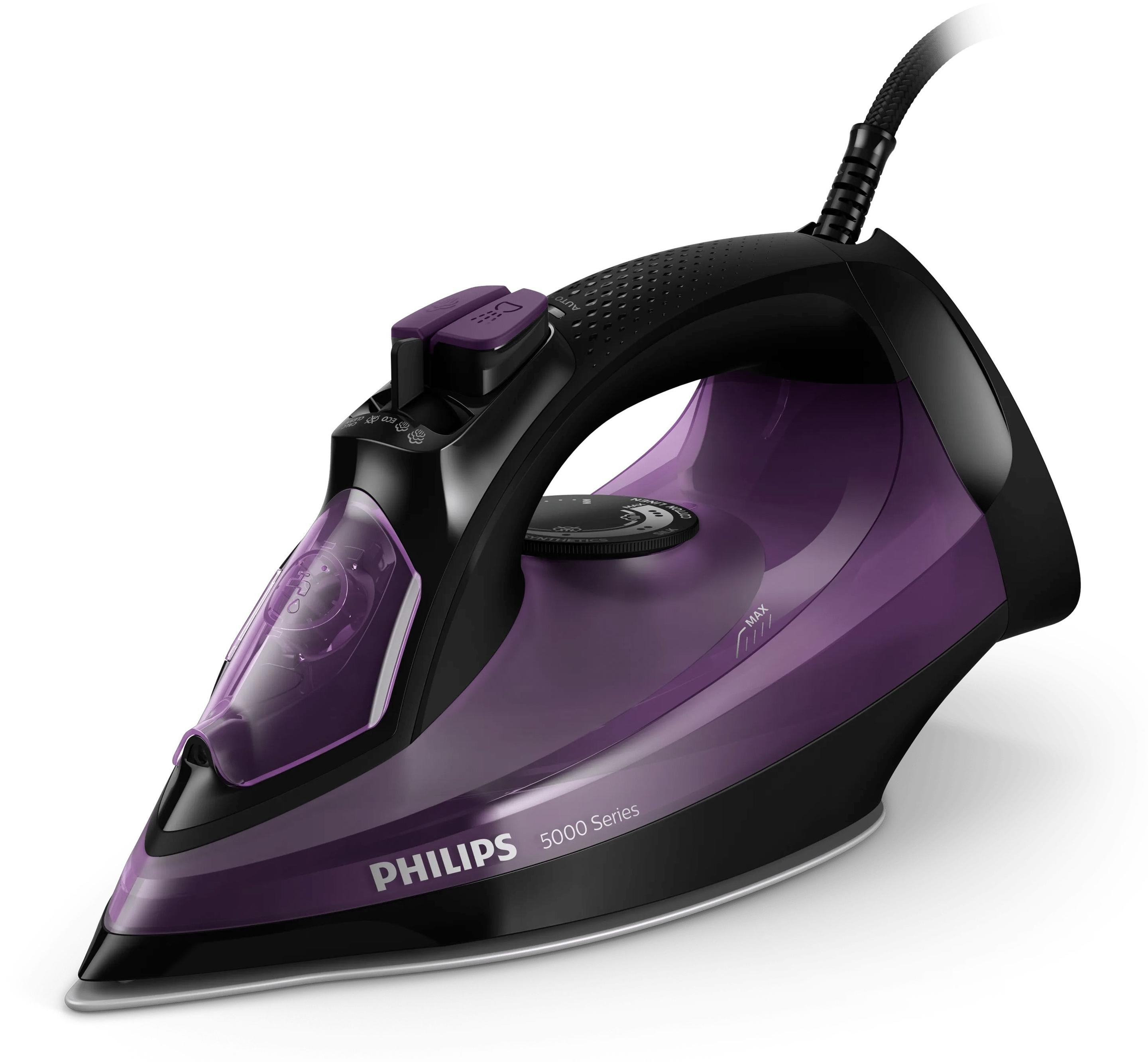 Ferro de Engomar PHILIPS DST5030/80 (2400 W - 0,32 l - Base SteamGlide Plus - Violeta)
