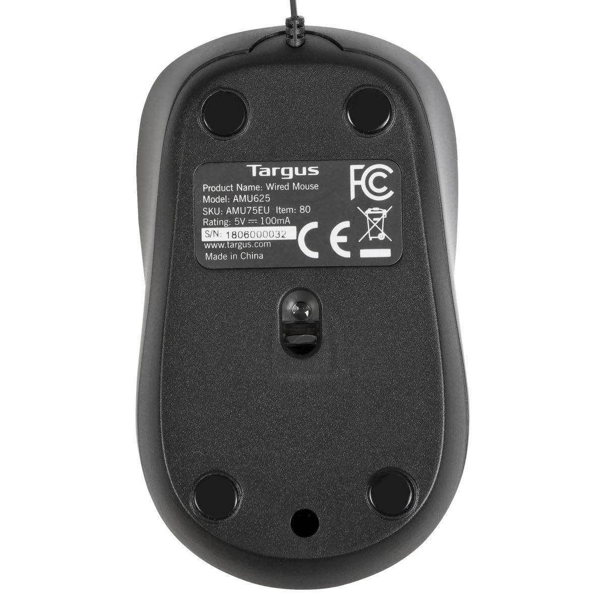 Rato TARGUS AMU75EU (Ambidestro - 1000 DPI - Blue Trace - Preto) — miniatura 3