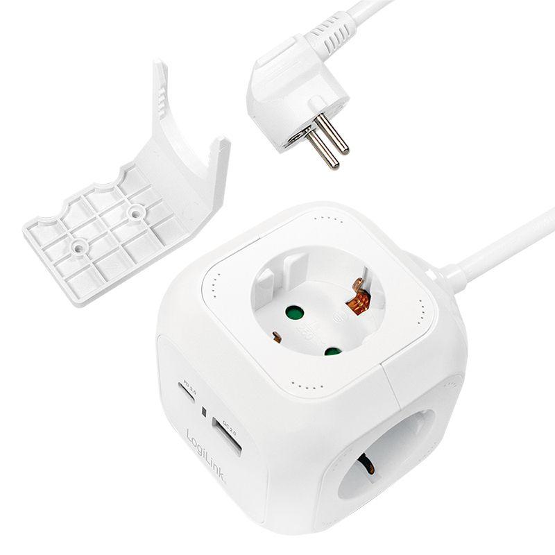 Extensão Elétrica LOGILINK LPS283U (Branco), miniatura 4