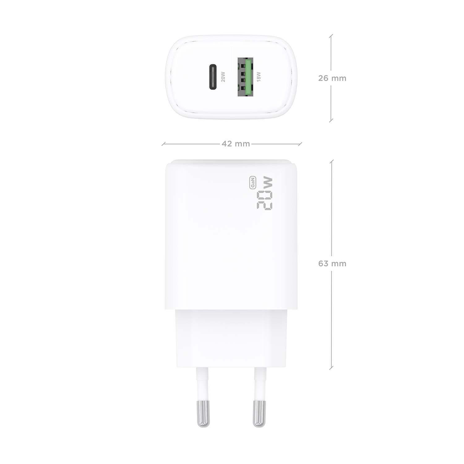 Carregador de Parede AISENS A110-0909 (20 W - Branco), miniatura 4