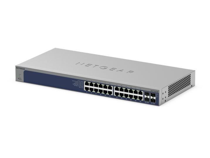 Switch Gerido NETGEAR XS724TM (4 MB - 560 Gbit/s - L2/L3/L4 - Prateado) — miniatura 3