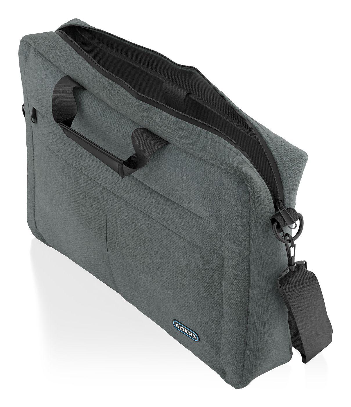 Mala para Portátil AISENS ASBG-BC025-GR (15,6" - Poliéster - 39,6 cm - Cinzento) — miniatura 3