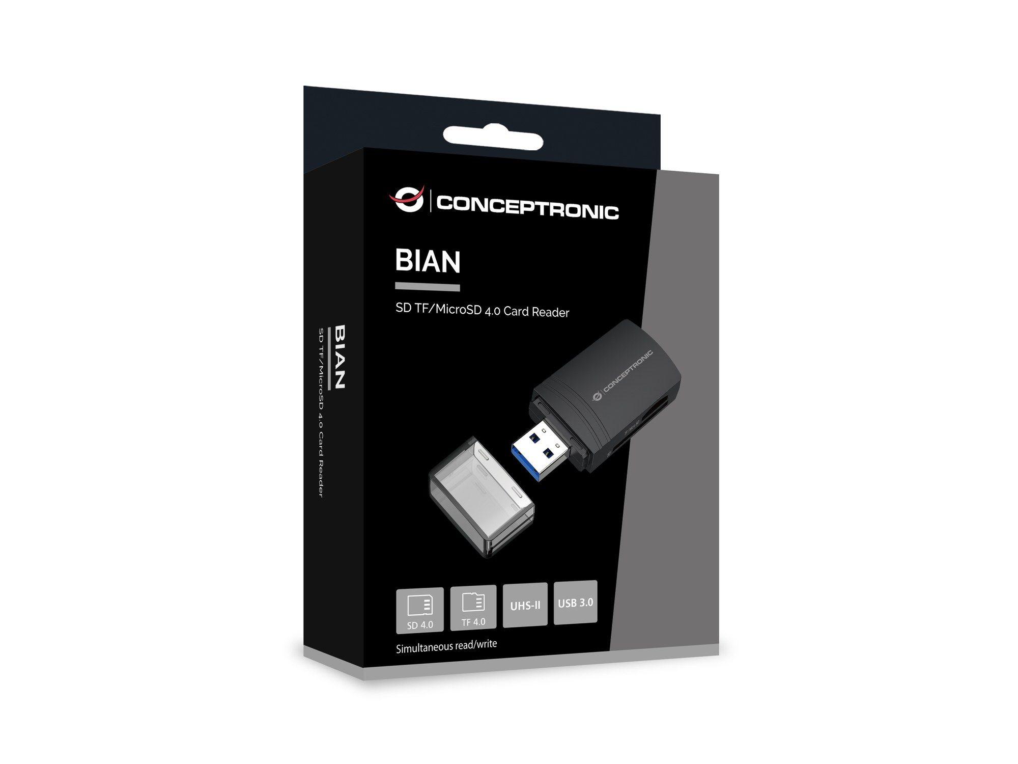 Leitor de Cartões de Memória CONCEPTRONIC BIAN06B (USB 3.2 Gen 1 Type-A - Preto), miniatura 6