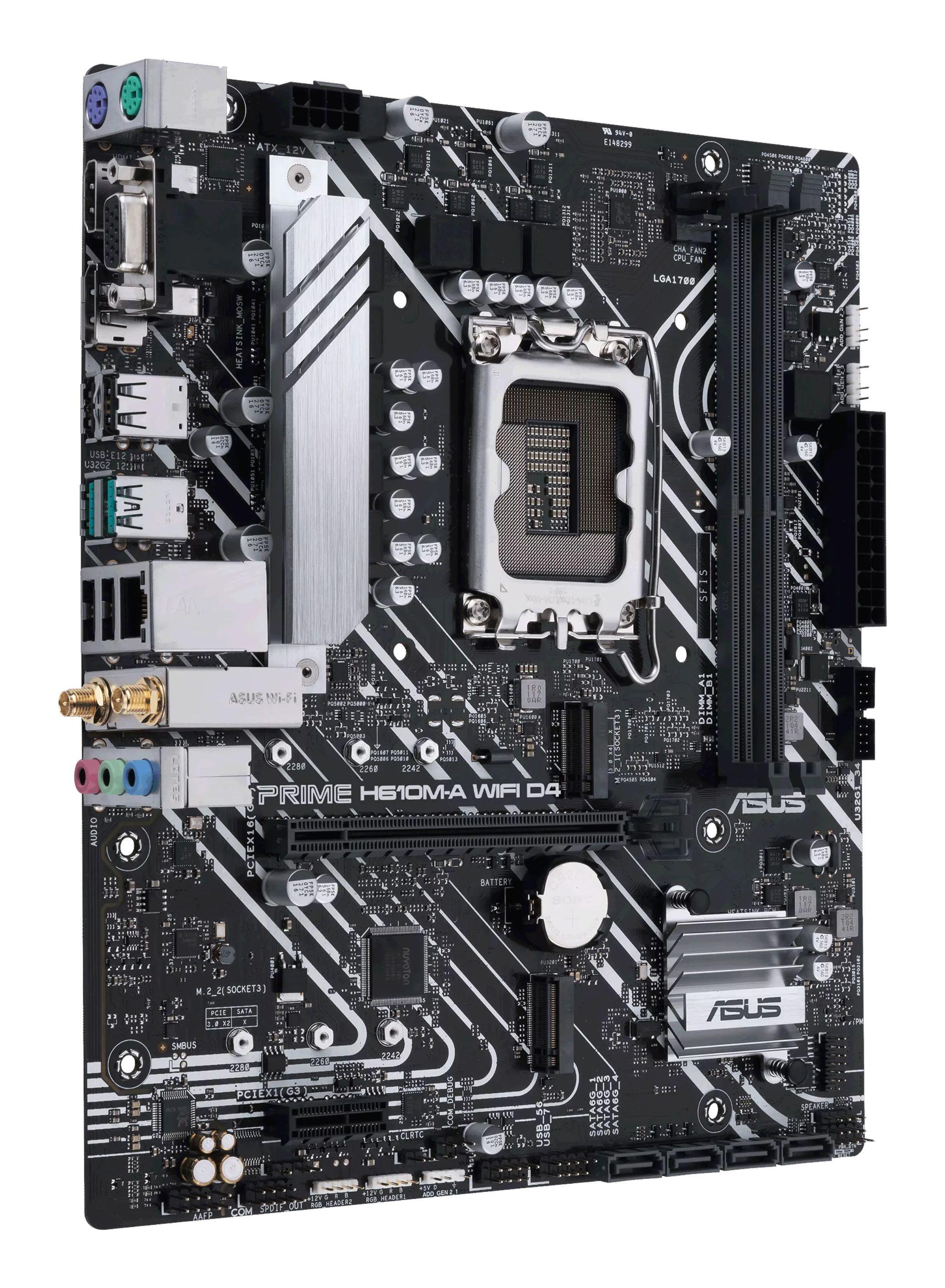 Motherboard ASUS PRIME H610M-A WIFI D4 (LGA 1700 - micro ATX - Duplo canal) — miniatura 3