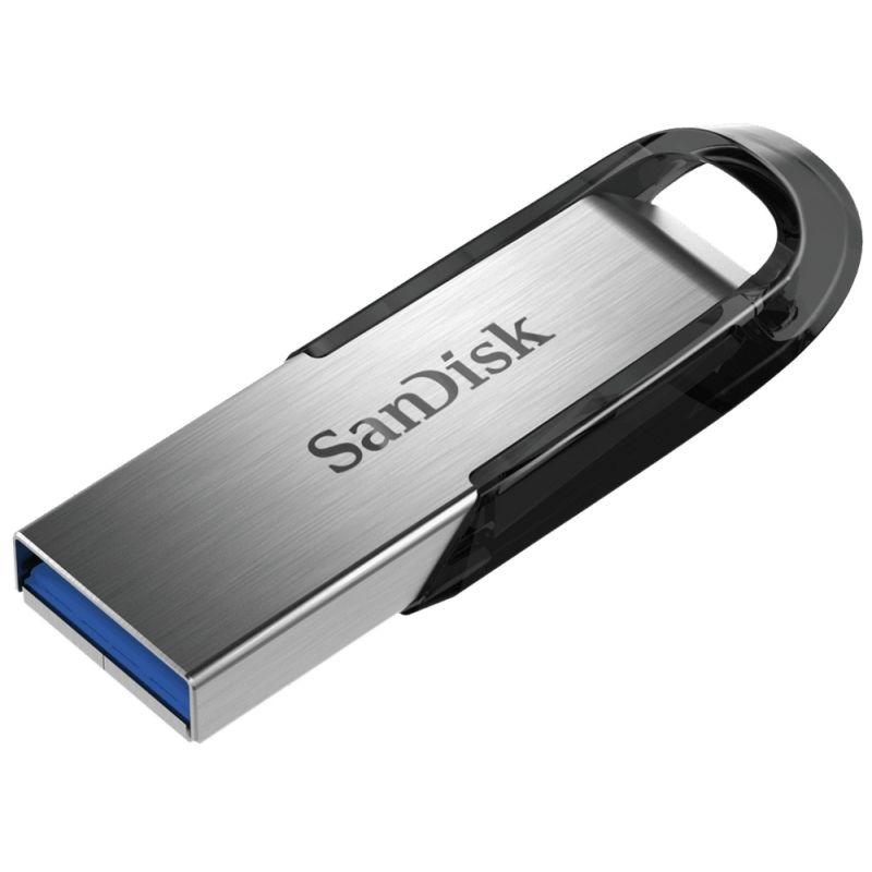 Pen USB SANDISK Ultra Flair SDCZ73-256G-G46 (Sem tampa - USB Type-A - USB 3.2 Gen 1 - Preto e Prateado)