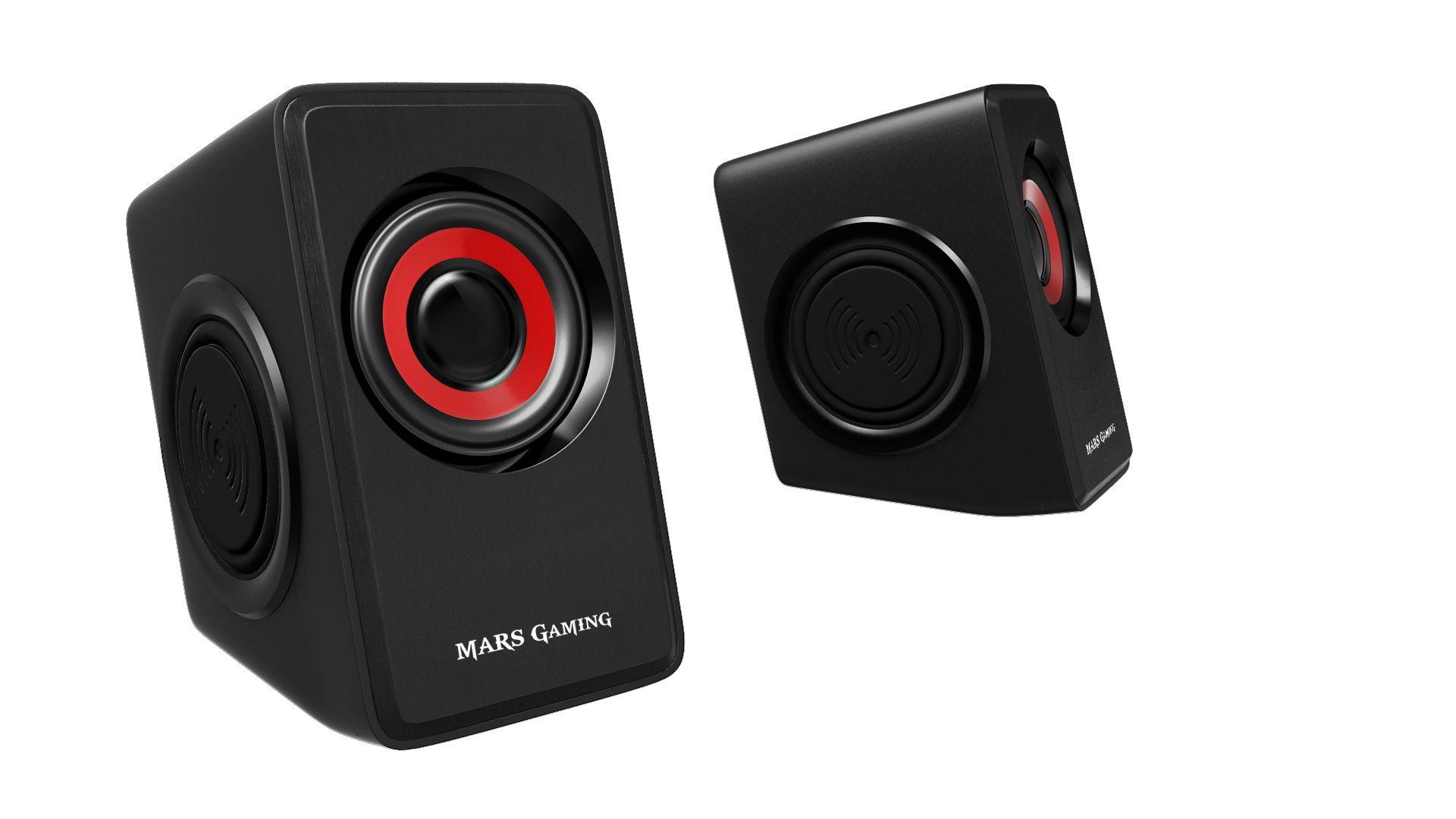 Colunas MARS GAMING MS1 (Com fios - 10 W - 2.0 canais - Preto e Vermelho) — miniatura 3