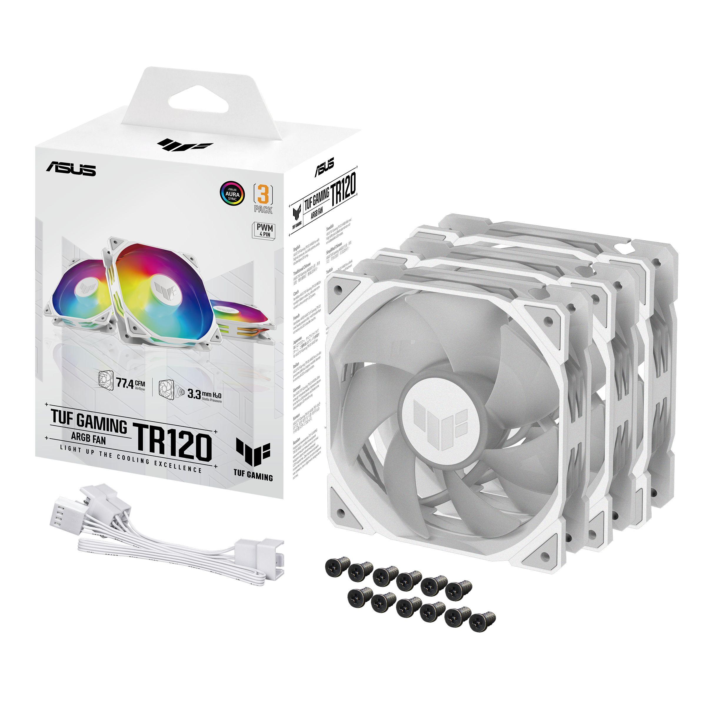 Kit de Ventoinhas ASUS TUF GAMING TR120 ARGB 3IN1 (Branco), miniatura 10
