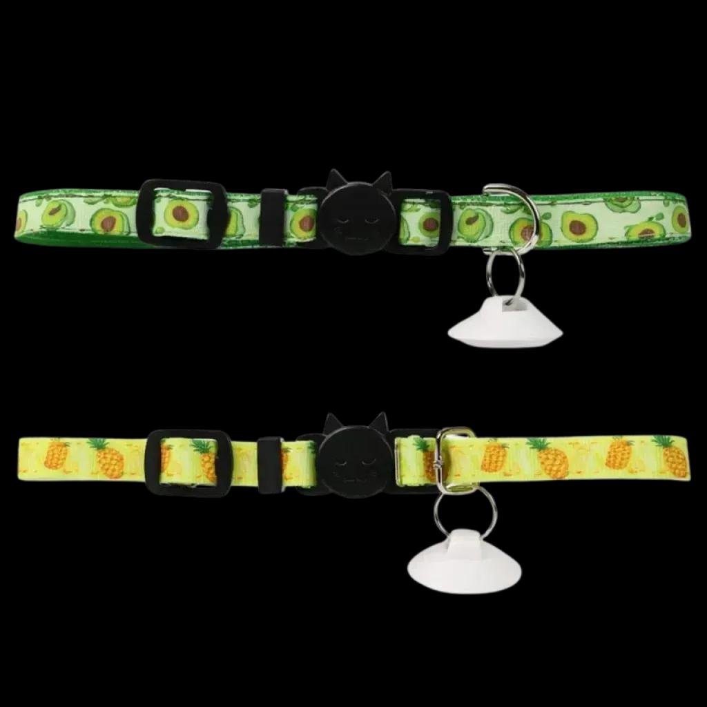 Conjunto de 2 Coleiras de Reconhecimento CATLINK UFO_TAGSET-F04 (Amarelo e Verde)