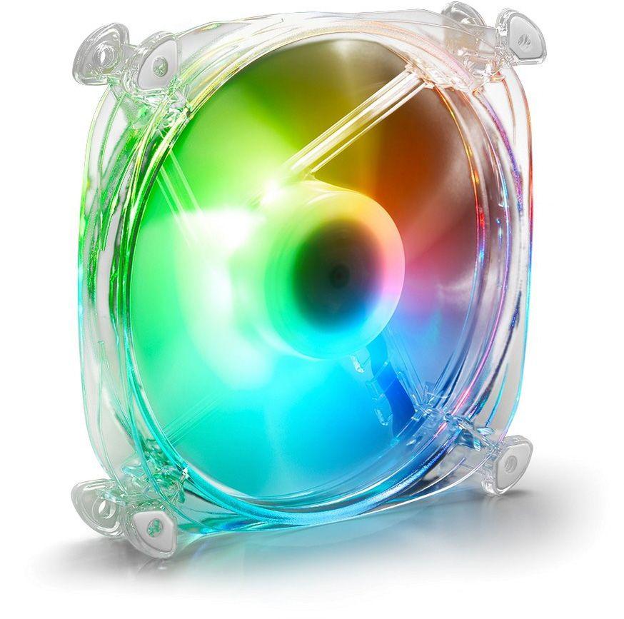 Ventoinha para Caixa de Computador SHARKOON SHARK Disc PWM (RGB multicolorida - 1,8 W - Transparente) — miniatura 4