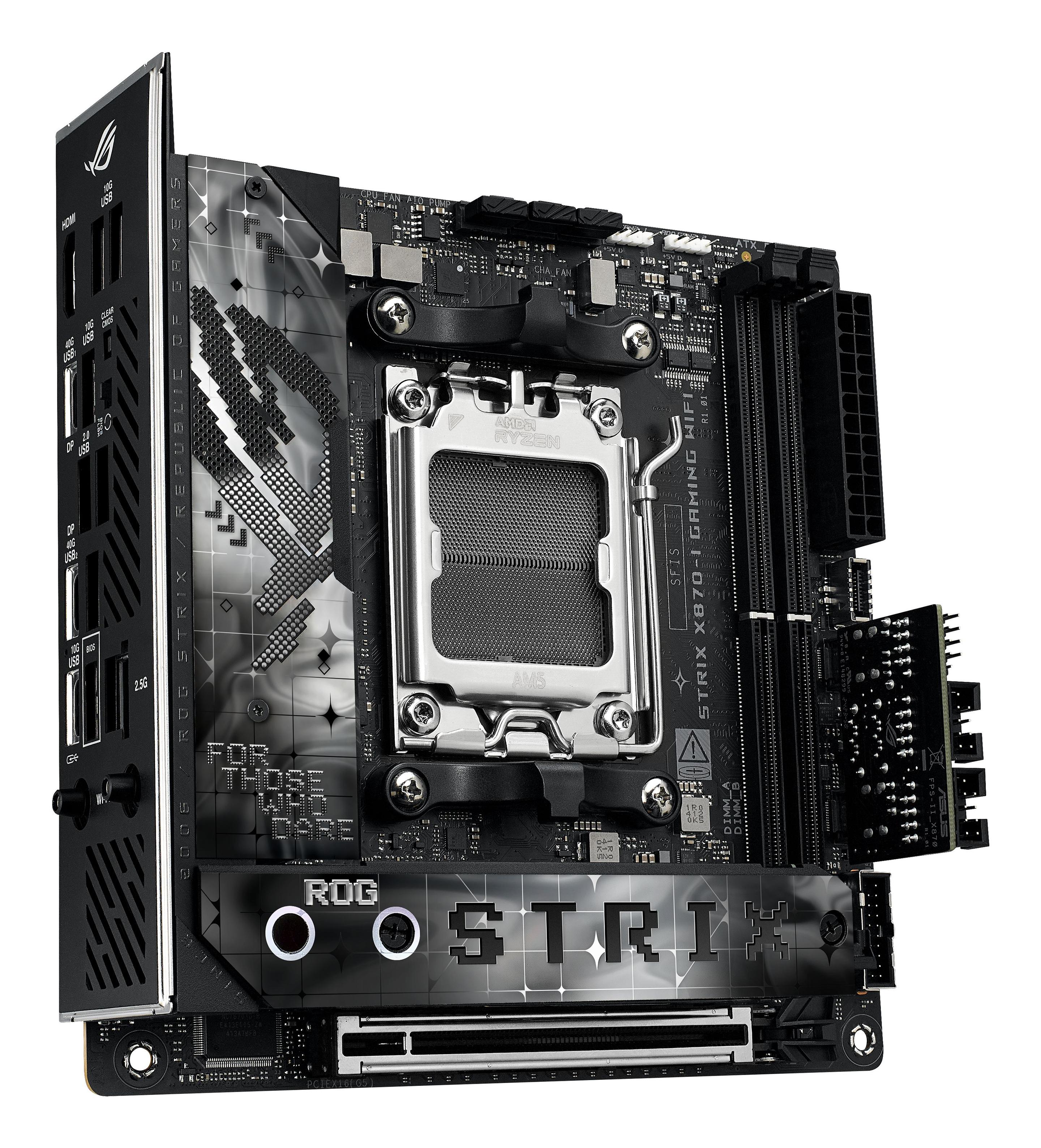 Motherboard ASUS ROG Strix X870-I Gaming WiFi (AM5 - Mini-ITX - Duplo canal - Preto), miniatura 5