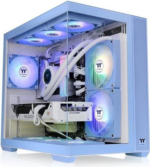 Caixa PC THERMALTAKE View 380 TG ARGB (ATX, Micro-ATX, Mini-ITX - PS2 - Torre Média - Azul Hortênsia)