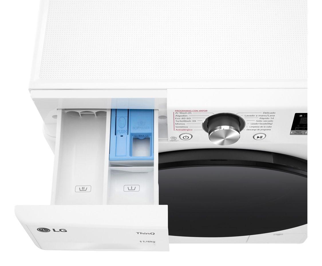 Máquina de Lavar e Secar Roupa Independente LG F4DR7011AGW (A - 11 kg - 6 kg - Branco), miniatura 10