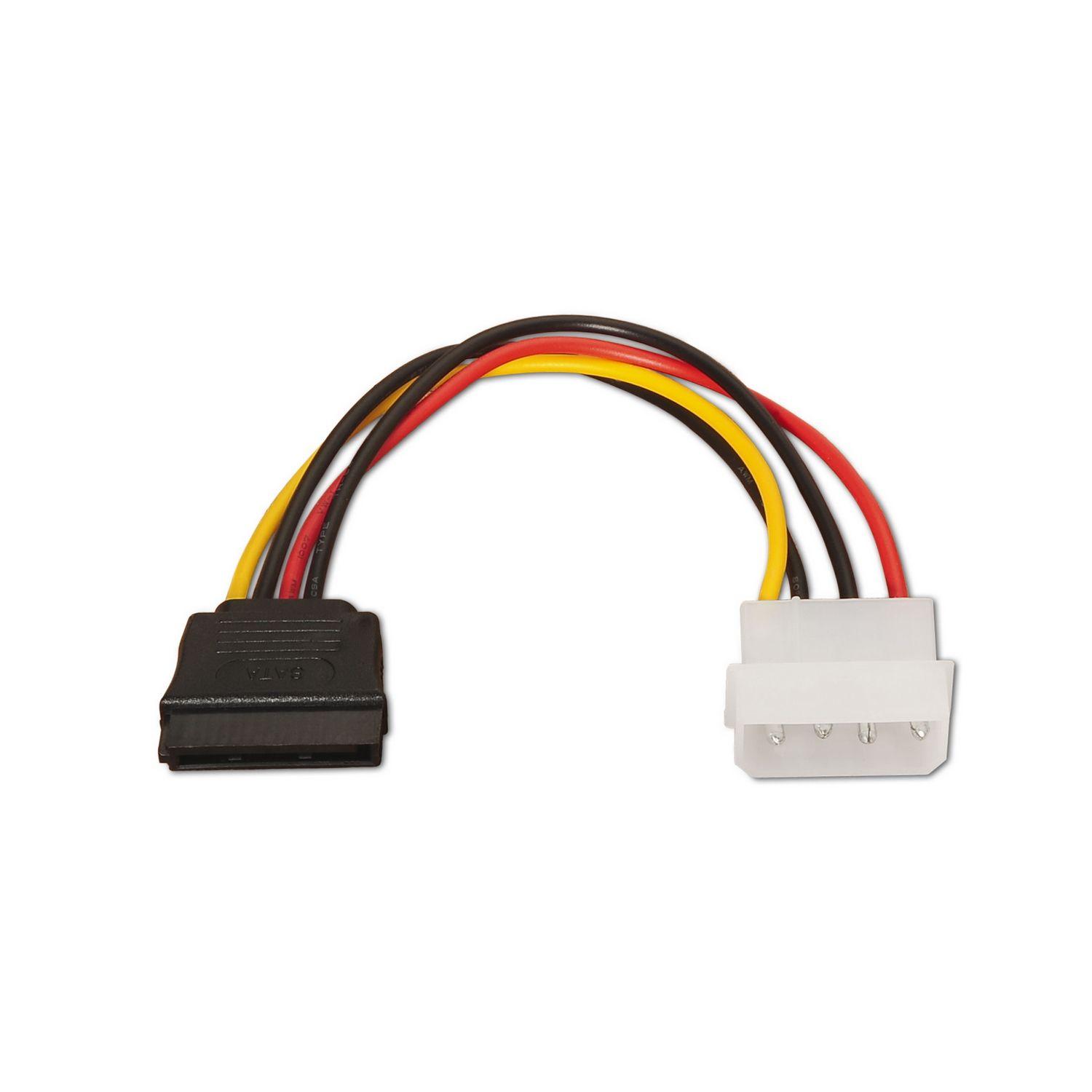 Cabo de Alimentação SATA AISENS A131-0158 (0,16 m - SATA 15-pin - Molex - Preto)