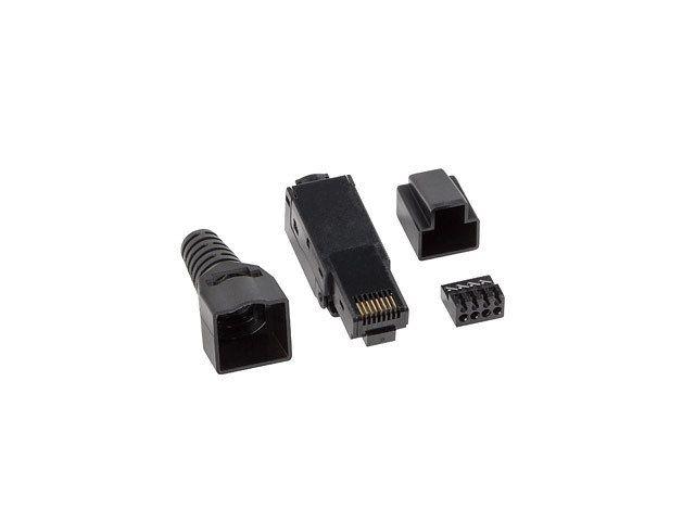 Ficha RJ45 LANBERG PLU-6000TL (Cabos rígidos e flexíveis - Preto)