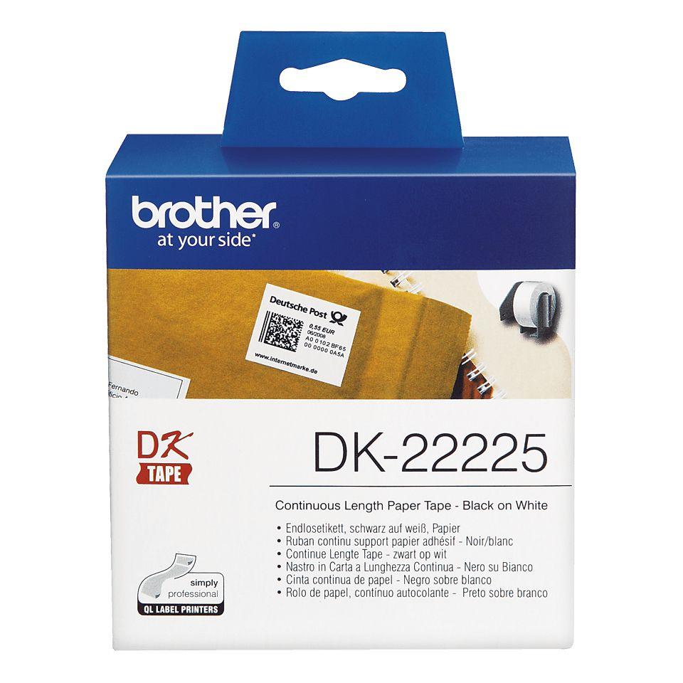 Rolo de Etiquetas Contínuas BROTHER DK-22225 (Preto sobre Branco), miniatura 3