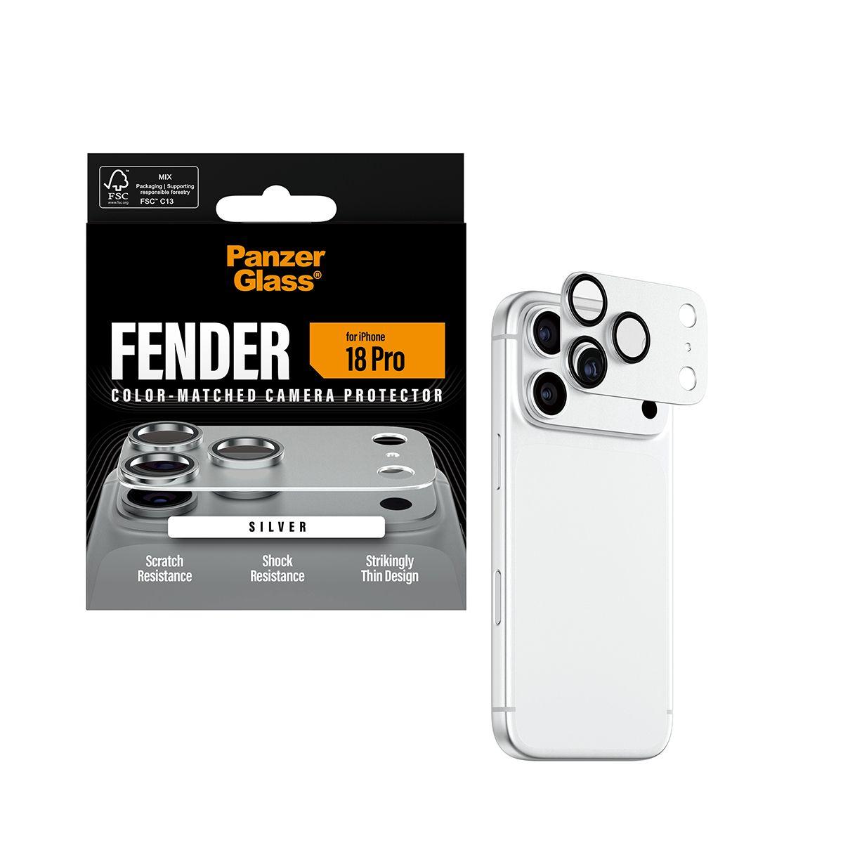 Protetor de Câmara PANZERGLASS Fender iP 18 Pro (Apple iPhone 18 Pro - Silicone - Prateado), miniatura 5