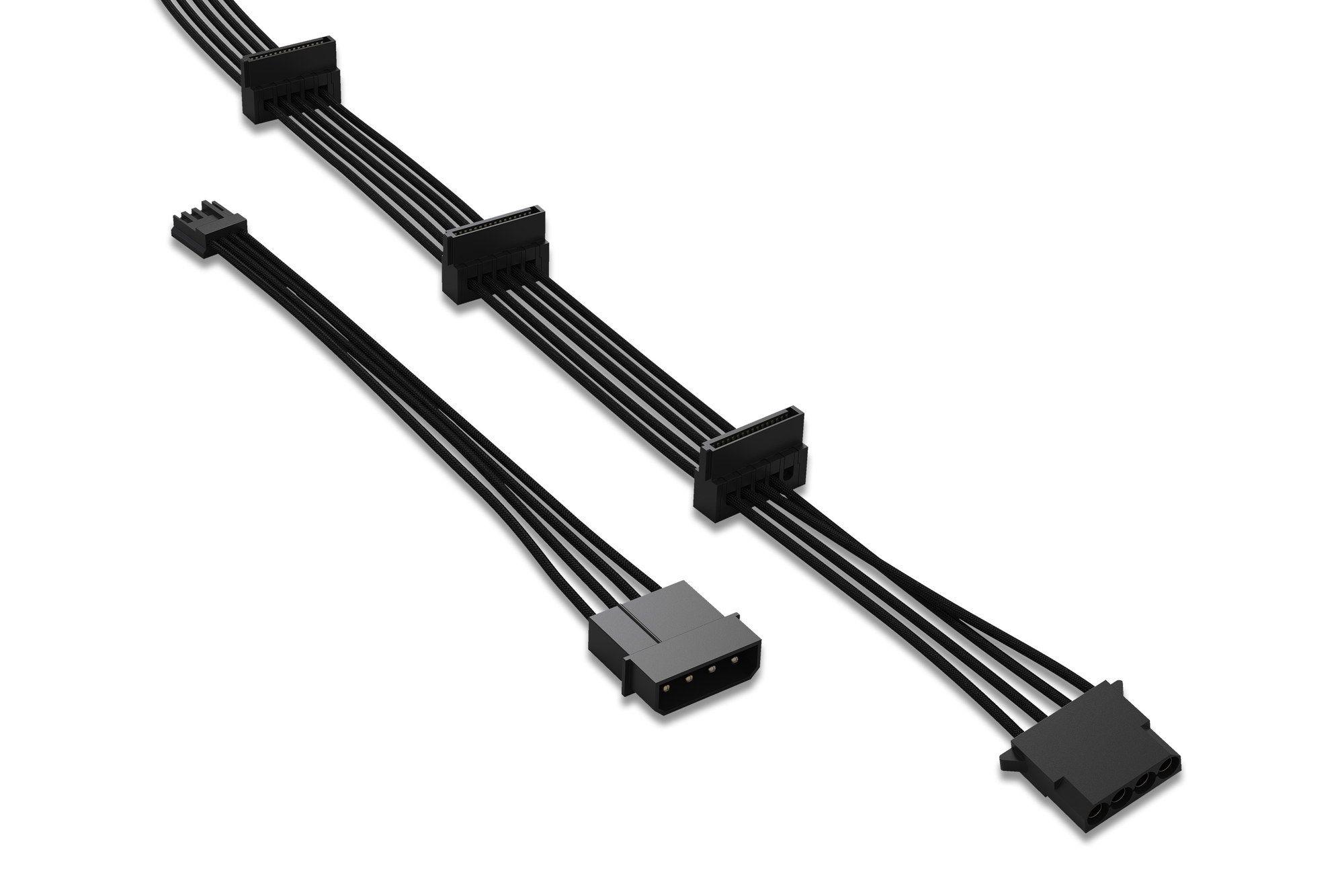 Cabo de Alimentação Interno BE QUIET! CM-61050 BC051 (3x SATA + 1x Molex de 4 pinos - 1 m - Preto)
