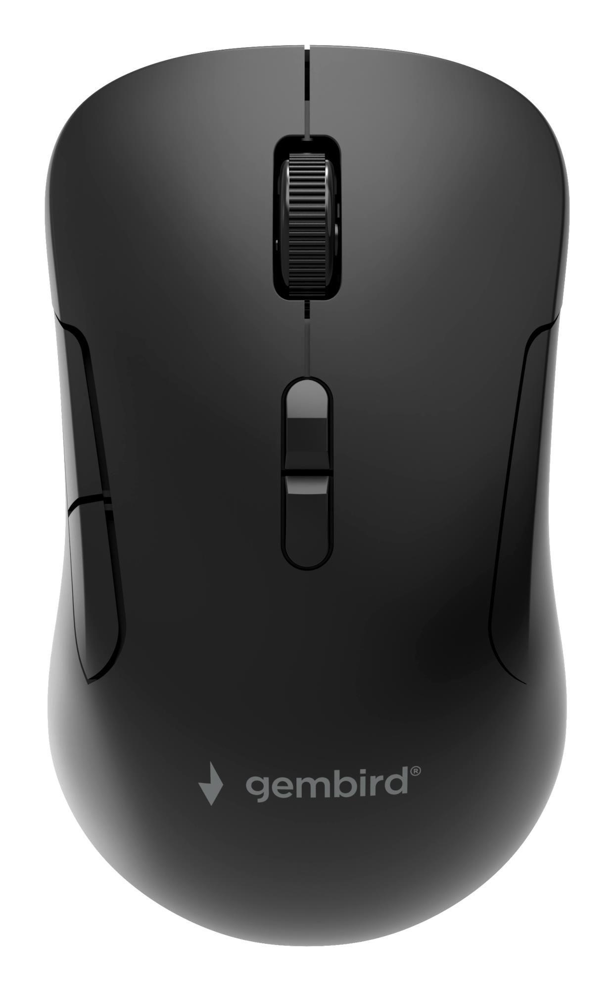 Rato GEMBIRD MUSW2-7B-01 (1600 DPI - Óptico - 2,4 GHz e Bluetooth - Preto)