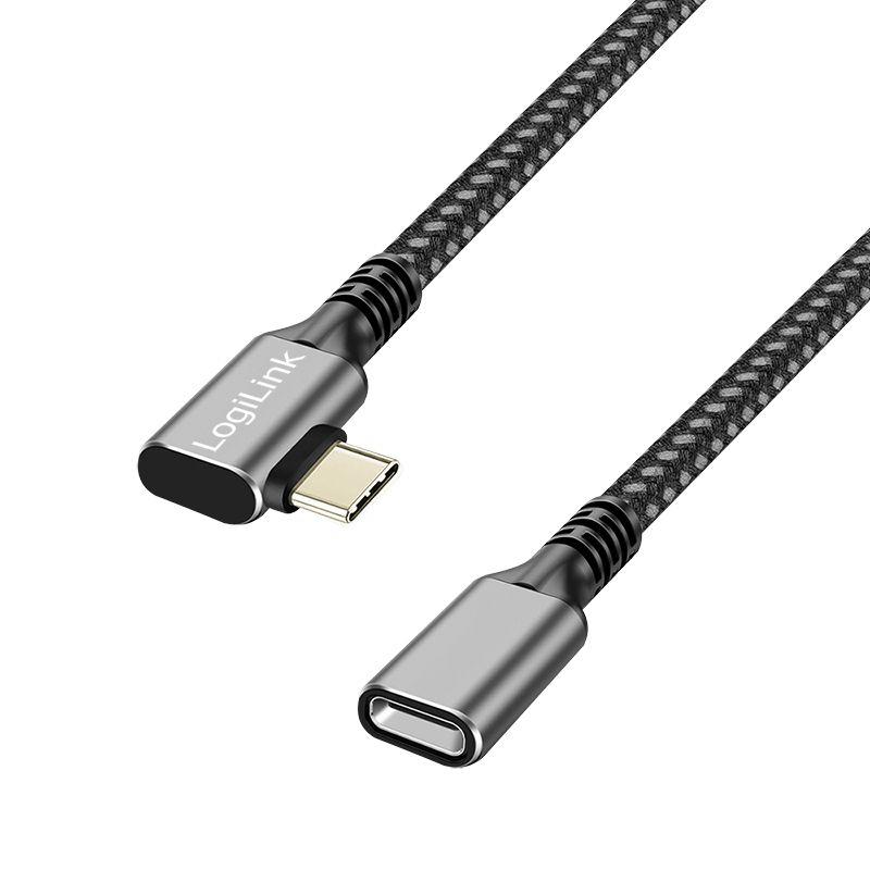 Cabo de Extensão USB-C LOGILINK CUA0112 (2 m - USB-C - Preto e Cinzento)