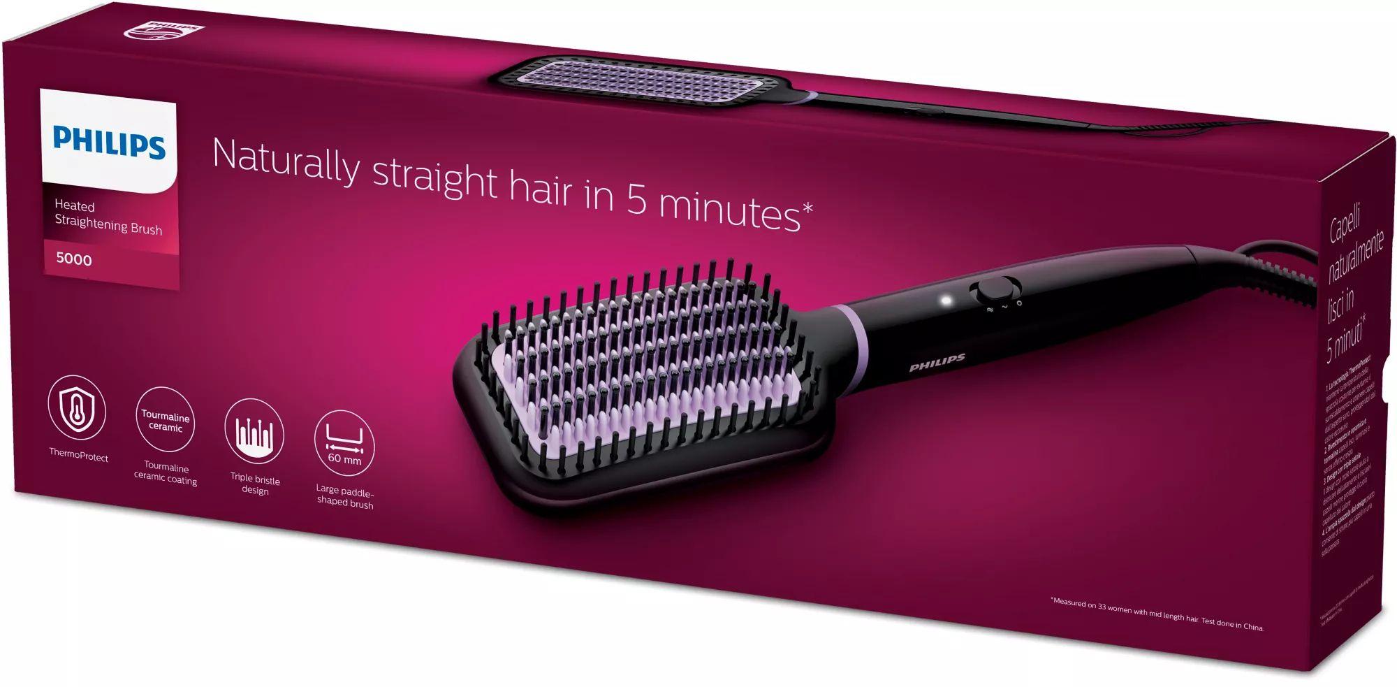 Escova Alisadora PHILIPS BHH880/00 (Preto e Rosa), miniatura 2