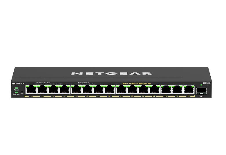 Switch NETGEAR GS316EP (Gigabit Ethernet - 32 Gbit/s - Preto) — miniatura 2