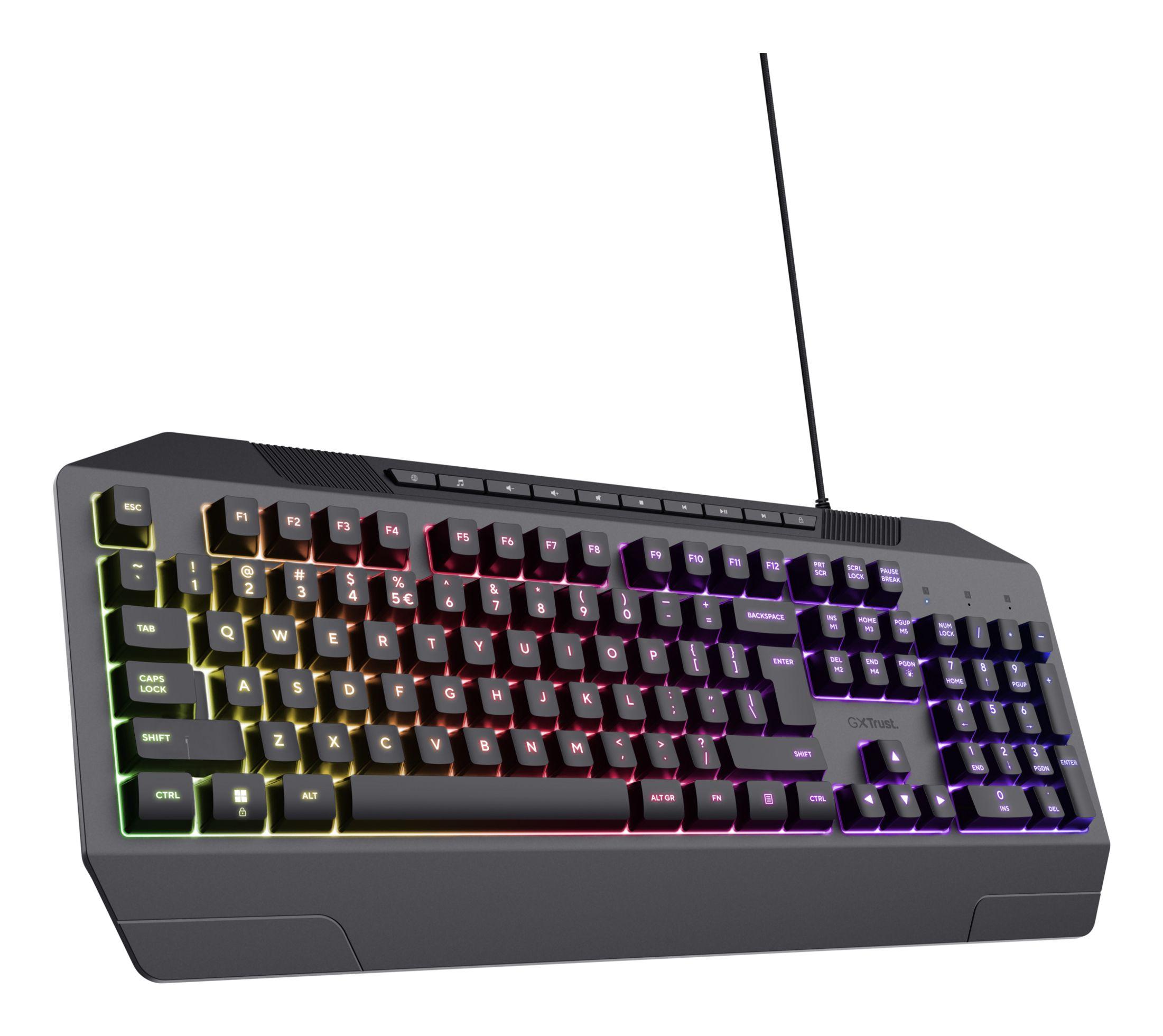 Teclado TRUST GXT 836 Evocx (Inglês - Interruptor de membrana - 110% - Preto) — miniatura 2