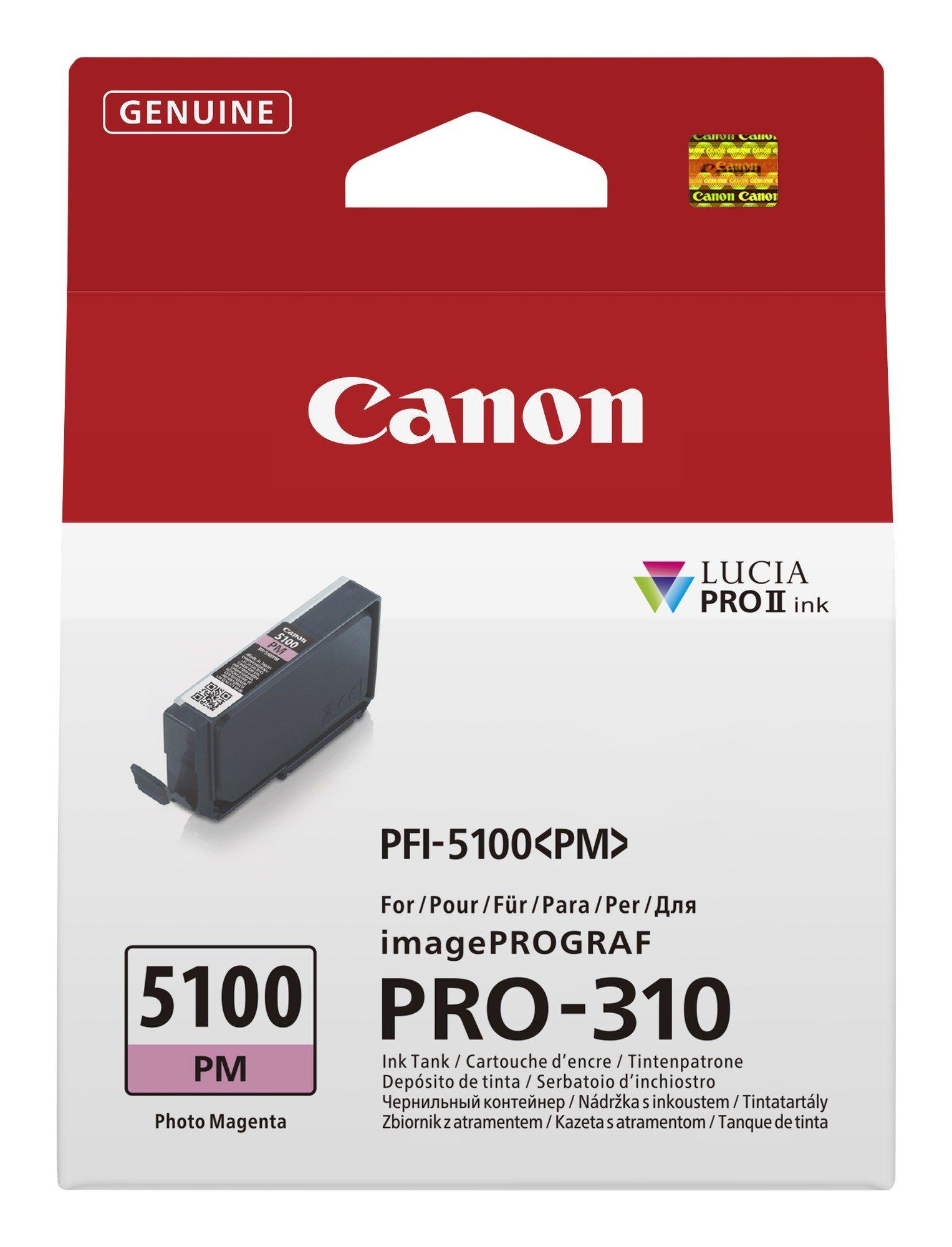 Tinteiro CANON 6957C001 / PFI-5100 PM (Magenta Fotográfico)