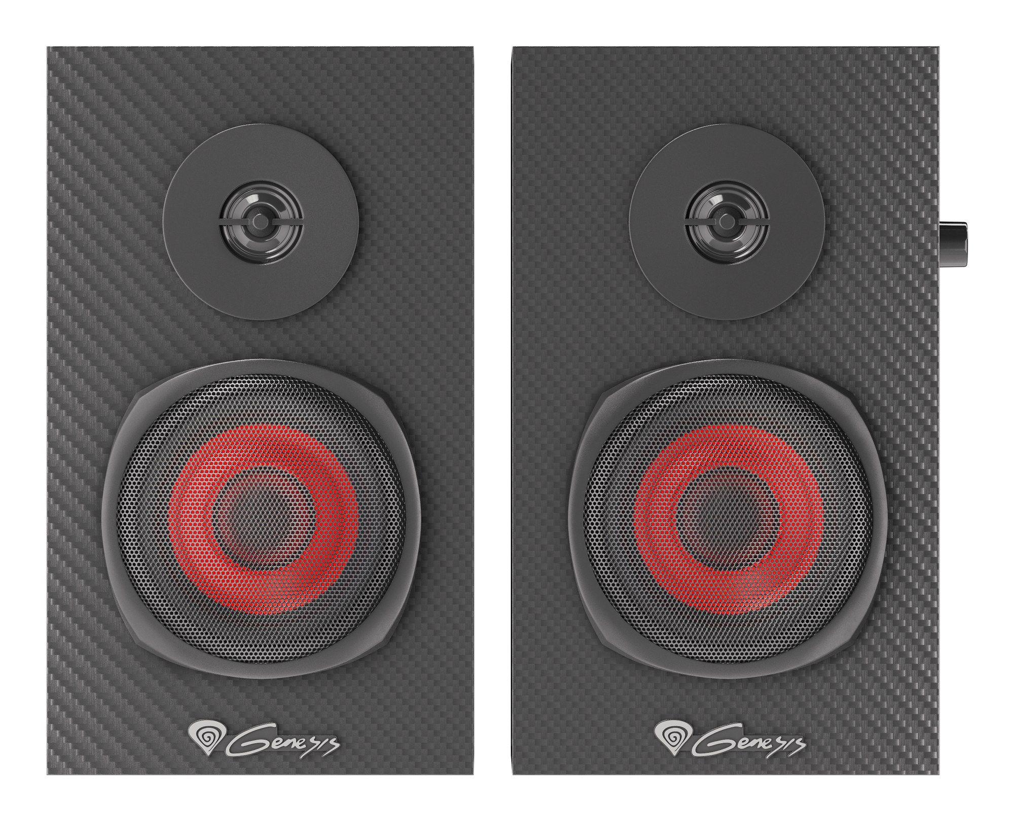Colunas GENESIS Helium 200 (Com fios - 20 W - 2.0 canais - Preto/Vermelho), miniatura 3