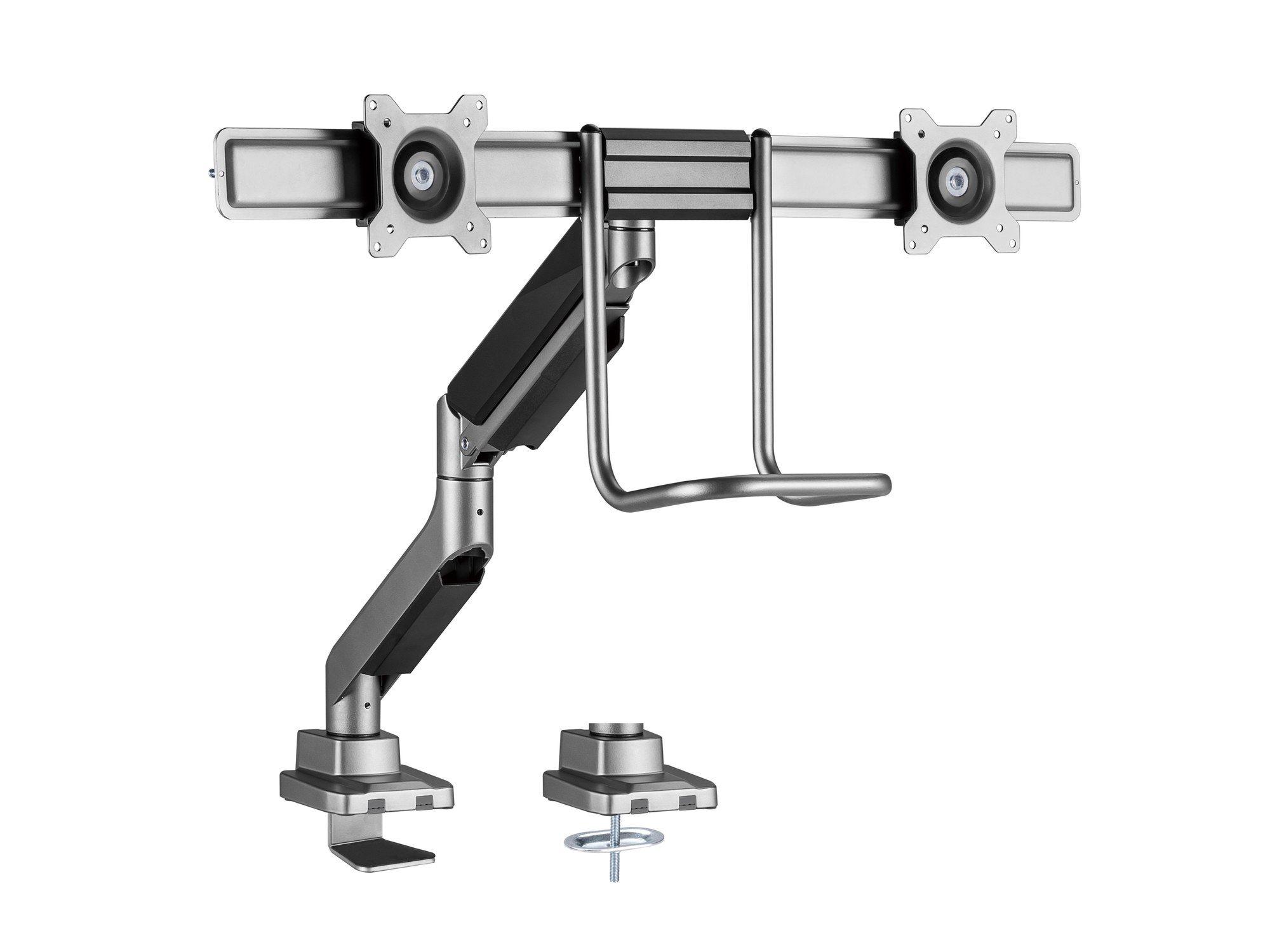 Suporte de Secretária para Dois Monitores EQUIP 650161 (100 x 100 mm - 75 x 75 mm - 81,3 cm - Prateado)
