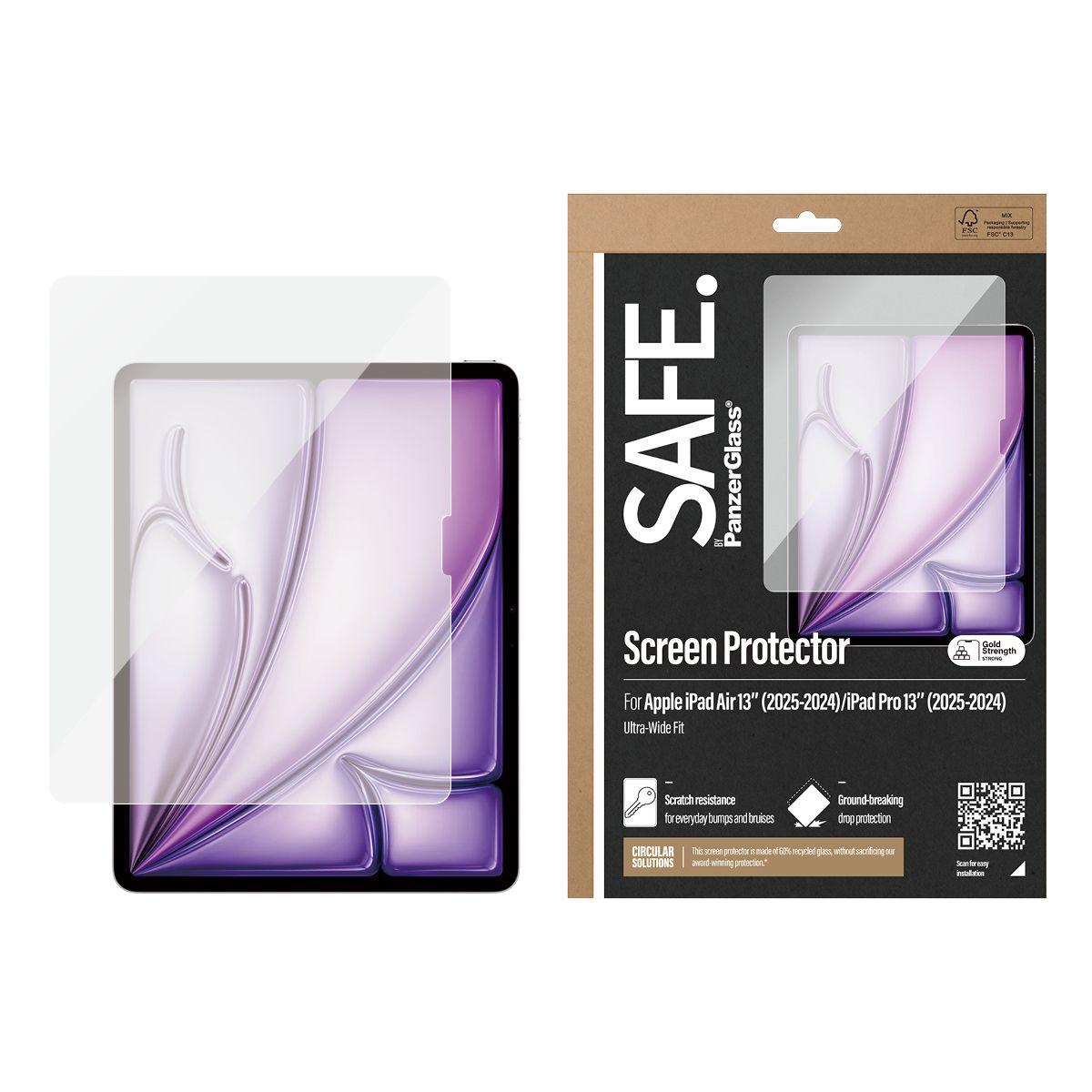 Protetor de Ecrã PANZERGLASS SAFE. by (iPad Air 13" 2024-2026 / iPad Pro 13" 2024-2025 - Transparente) — miniatura 2
