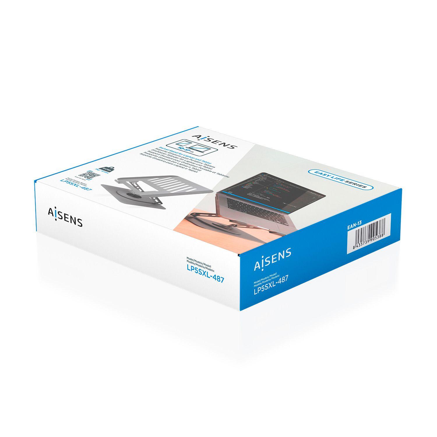 Suporte de Mesa para Portátil e Tablet AISENS LP5SXL-487 (43,2 cm - Cinzento), miniatura 9