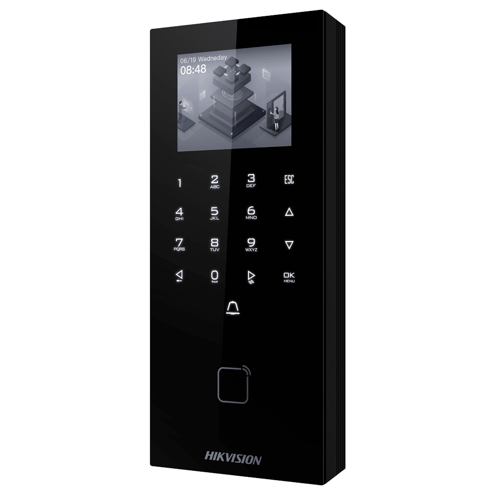 Terminal Autónomo de Controlo de Acessos e Presença HIKVISION DS-K1T807MX-E1 (PoE - IP65 - Cartão MF e PIN - 5.000 utilizadores)