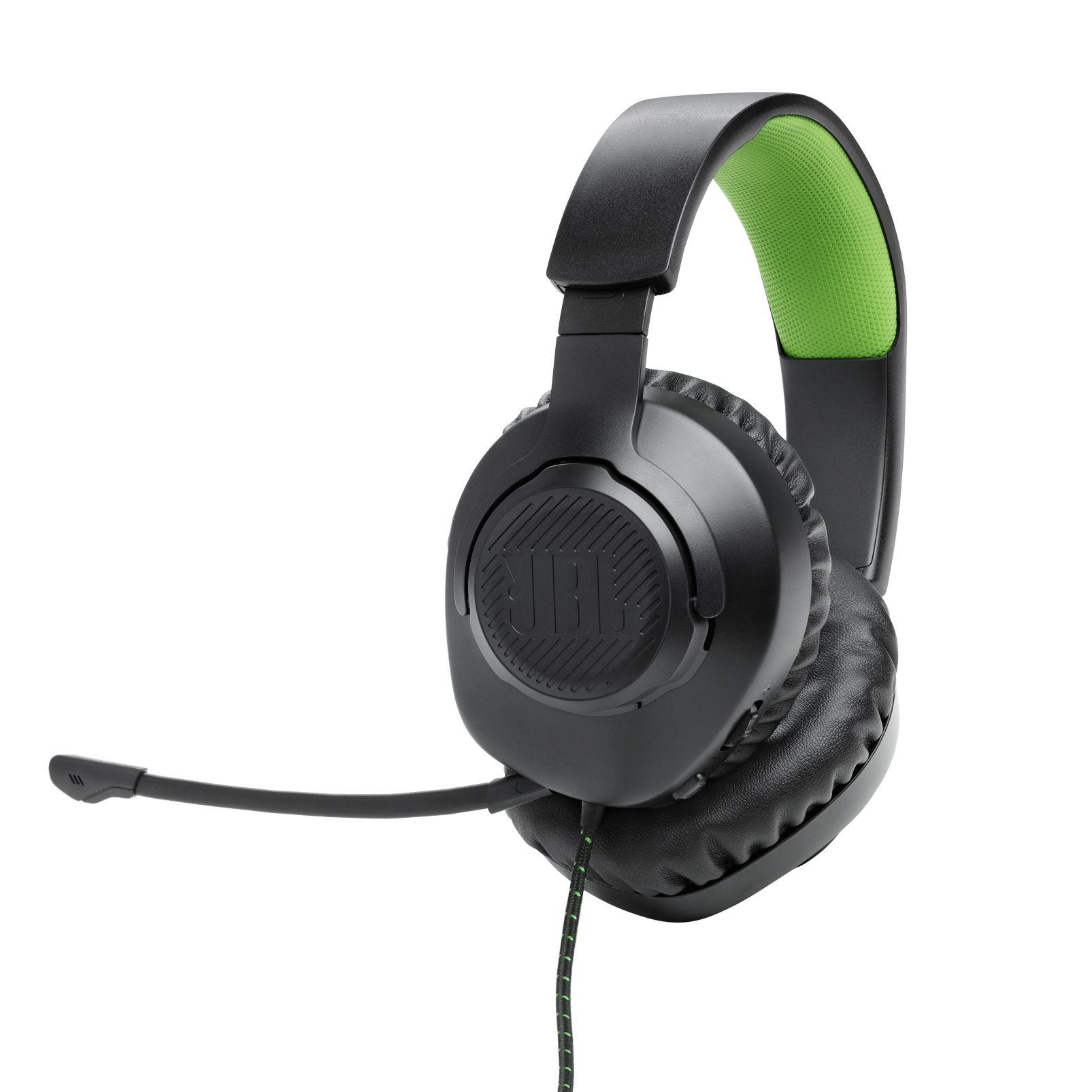 Headset Gaming JBL Quantum 100X (Binaural - Com fios - Circum-aural - Preto/Verde)