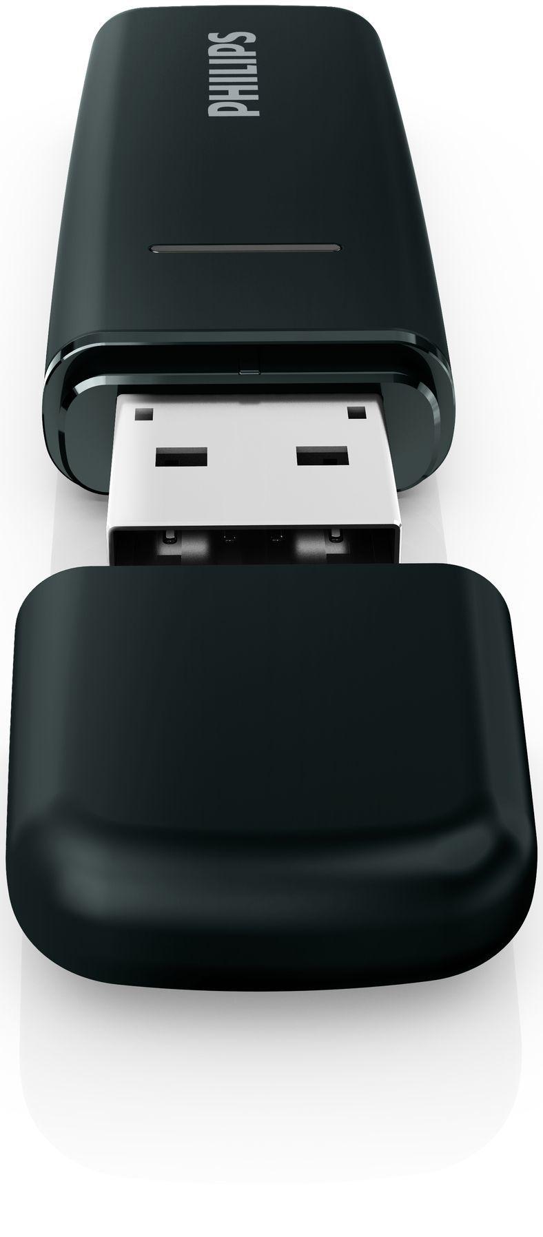 Adaptador USB Wi-Fi PHILIPS PTA128/00 (Wi-Fi 4 - 1 unidade - WPA2, WPS - Preto), miniatura 2