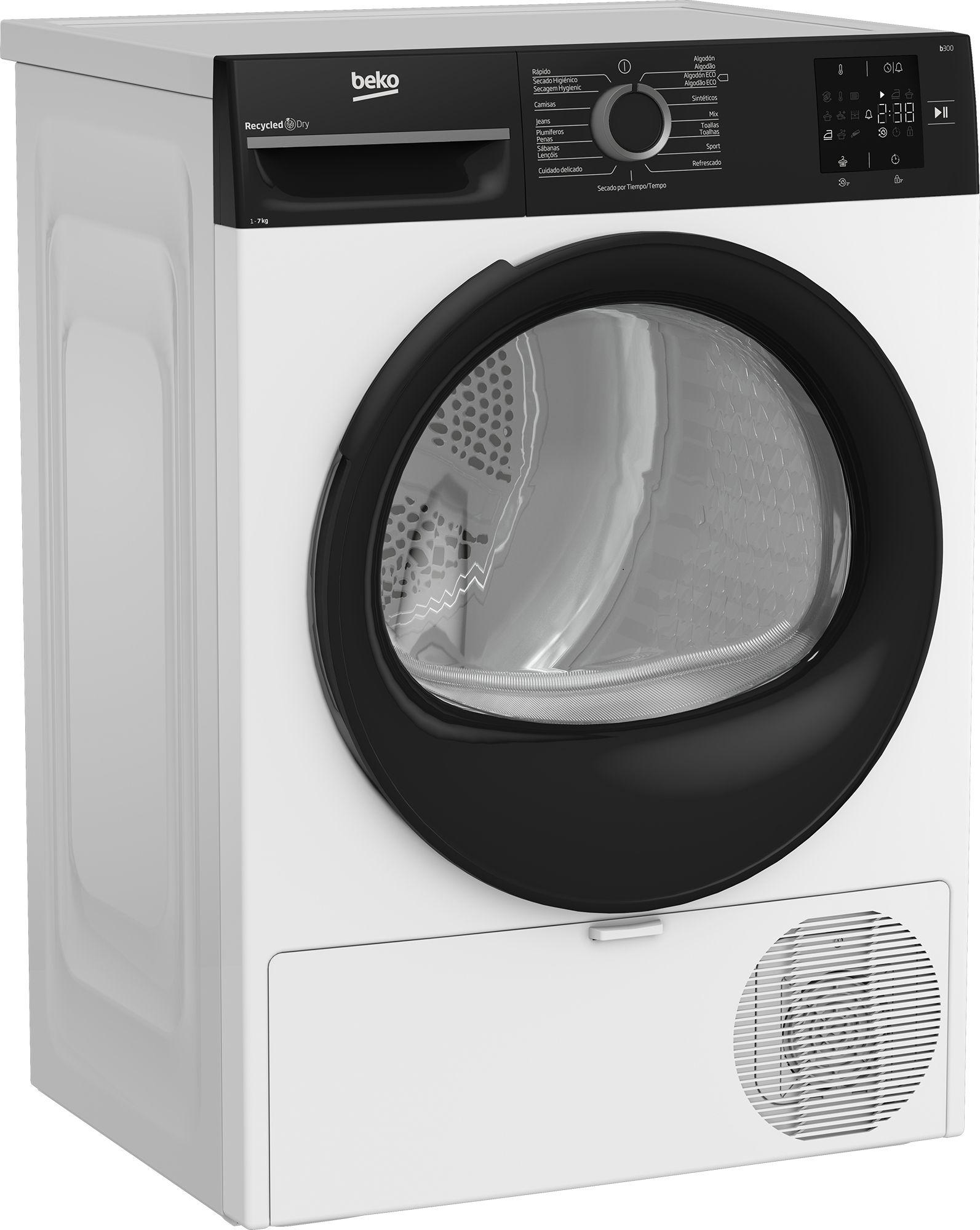 Máquina de Secar Roupa Independente BEKO BM3T37230W (7 kg - Bomba de calor - Direita - Branco), miniatura 2