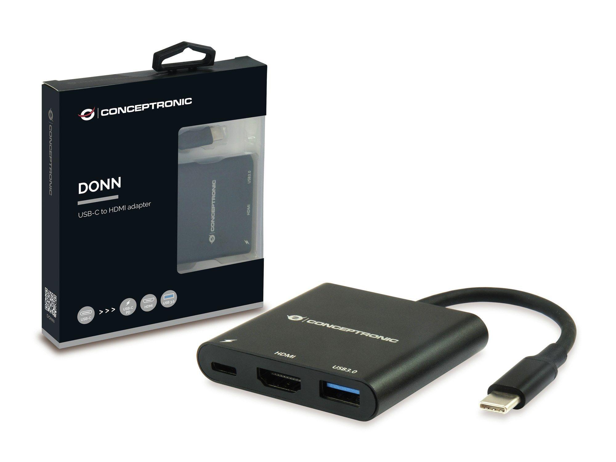 Hub USB-C CONCEPTRONIC DONN01B (Preto) — miniatura 5