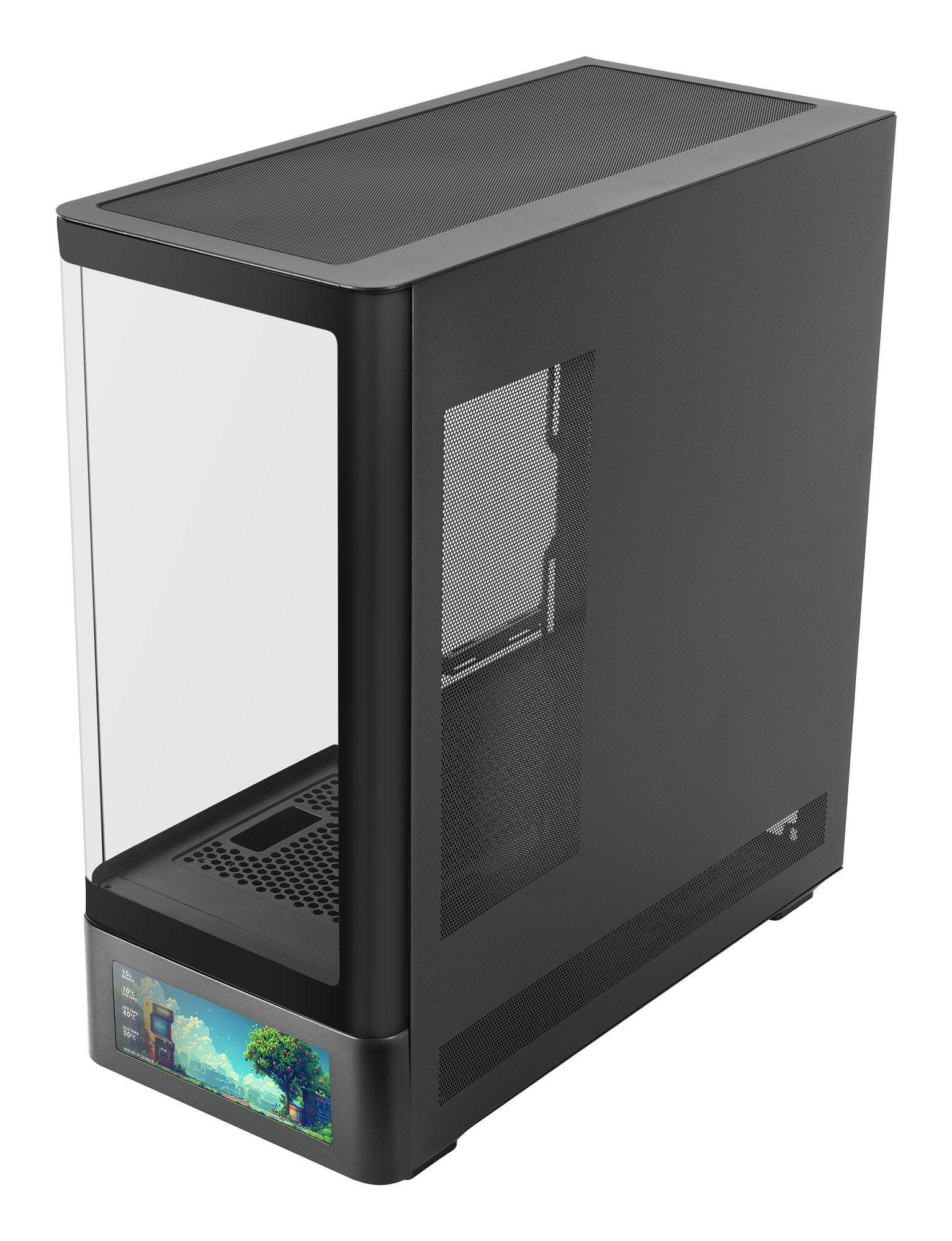 Caixa ATX MARS GAMING MC-LCDPRO (ATX, Micro ATX, Mini-ITX - Midi Tower - ATX, Mini-ITX, Micro ATX - Preto) — miniatura 4