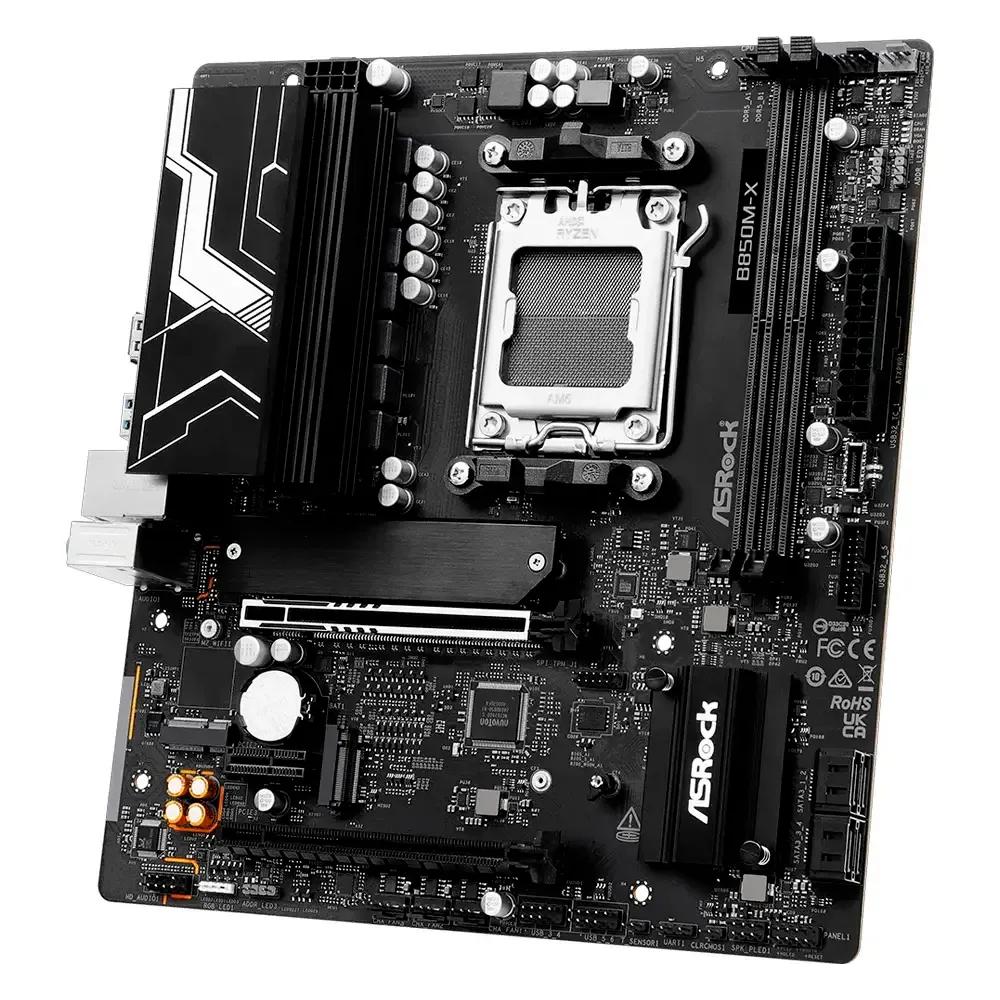 Motherboard ASROCK B850M-X R2.0 (AM5 - micro-ATX - Duplo canal - Transparente), miniatura 3