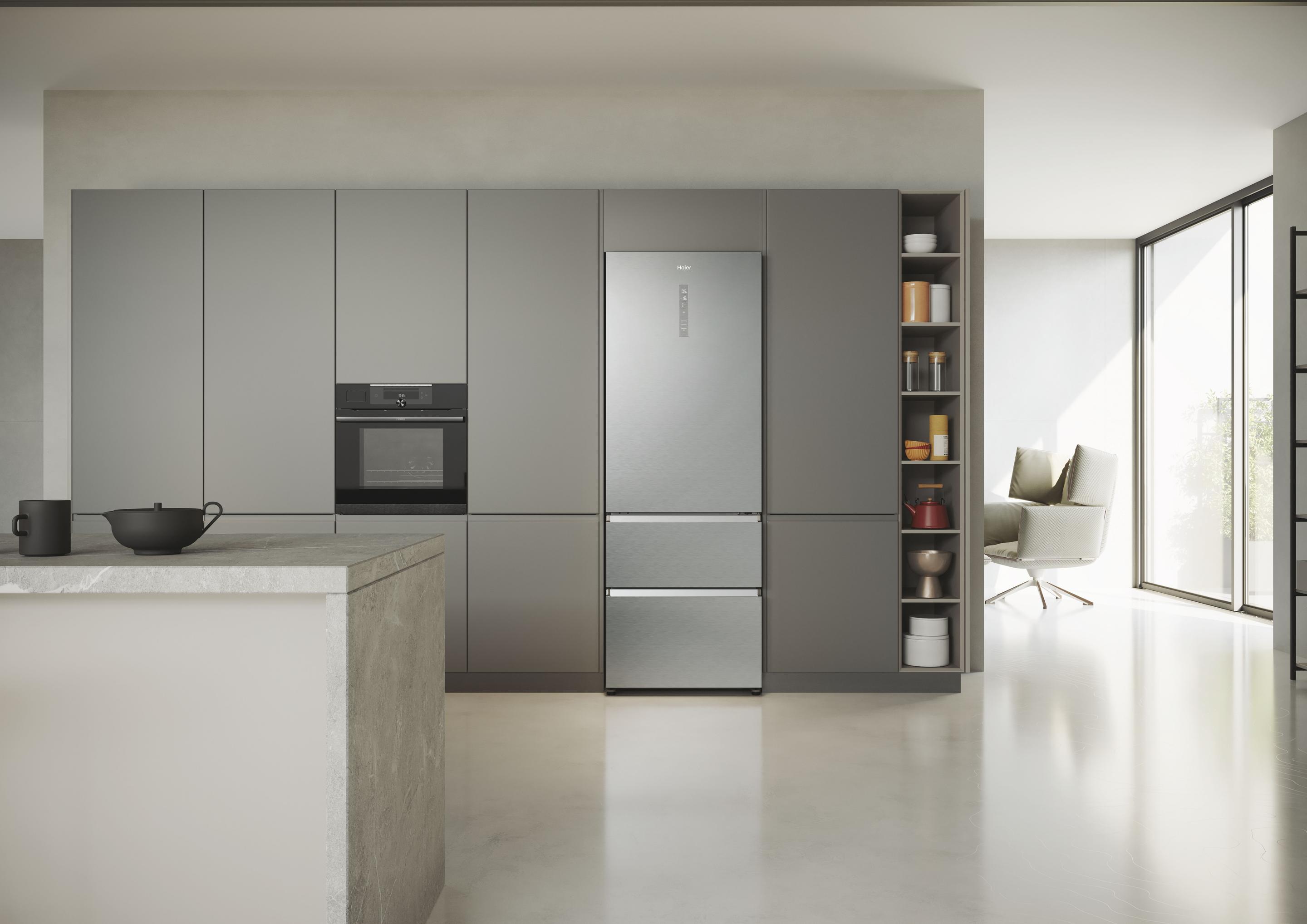 Frigorífico Combinado Independente HAIER HTR5720ENMG (483 l - 200,6x70x67,5 cm - 70 cm - Prateado) — miniatura 12