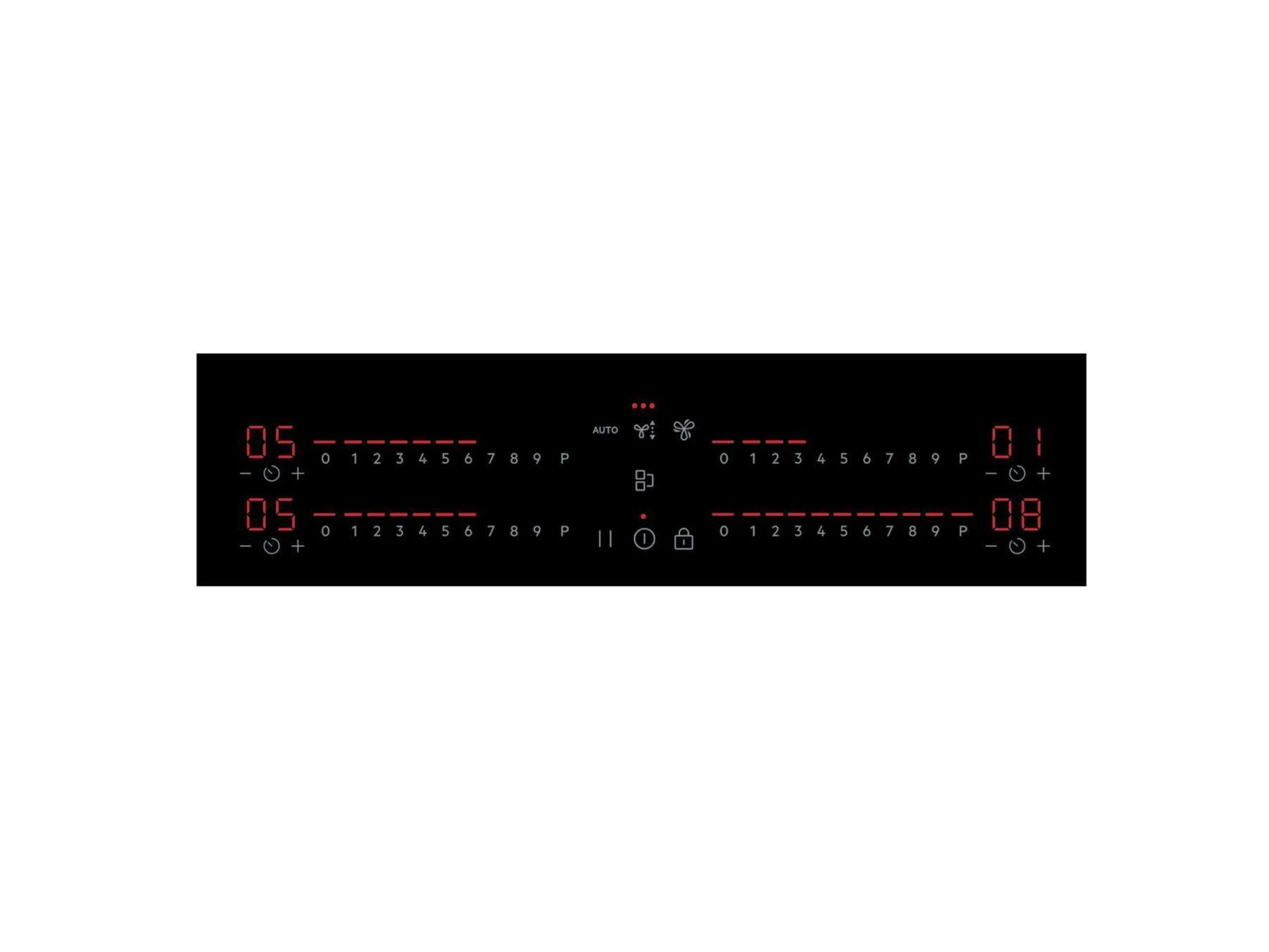 Placa de Indução com Exaustor Integrado de Encastre AEG TCH74B01FB (4 zonas - 7350 W - Placa com zona de indução - Preto), miniatura 3