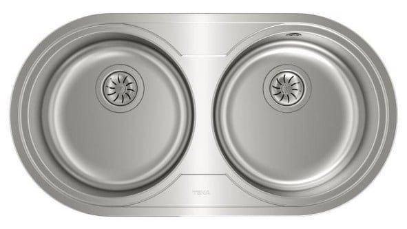 Lava-Loiça de Encastre TEKA DR-80 2C (Inox - Inox)