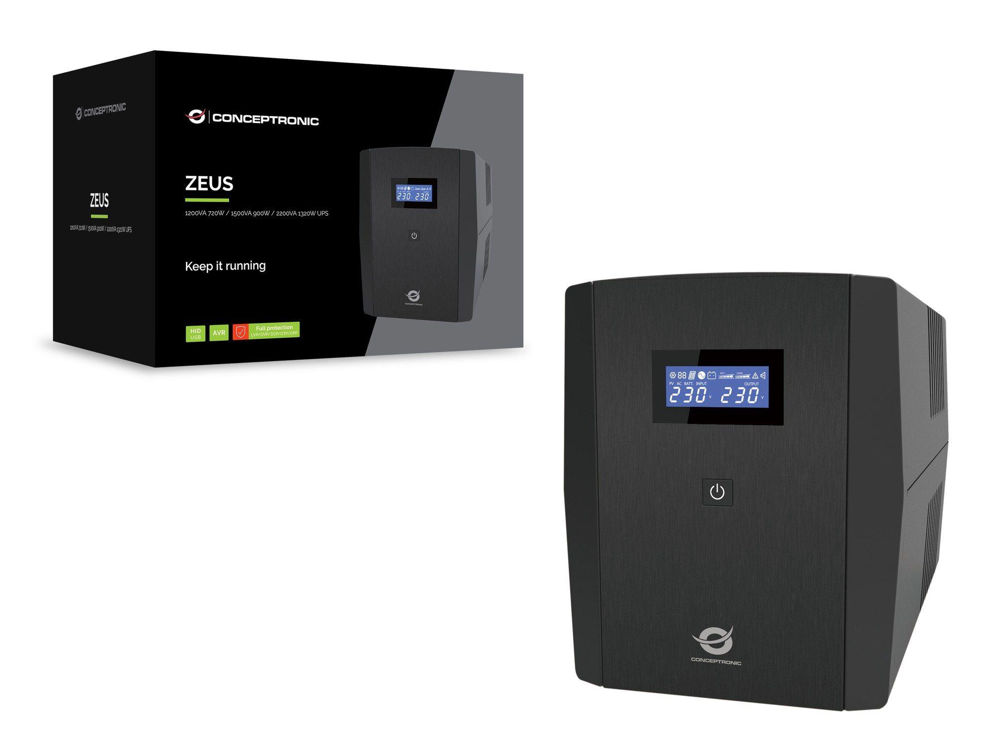 UPS CONCEPTRONIC ZEUS03G (Cabo USB - Preto), miniatura 5