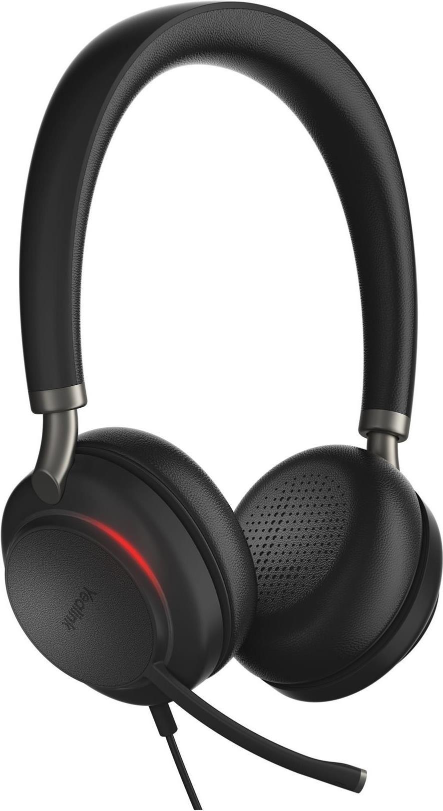 Headset YEALINK UH35 Dual Teams USB-C/A (USB-C e USB-A - Com fios - Computador e portátil - Preto)
