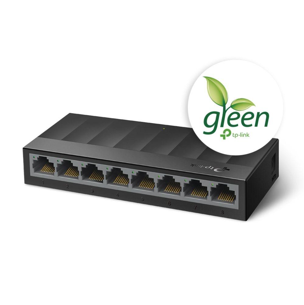 Switch TP-LINK LiteWave LS1008G (Gigabit Ethernet - 1,5 MB - 16 Gbit/s - Preto) — miniatura 2