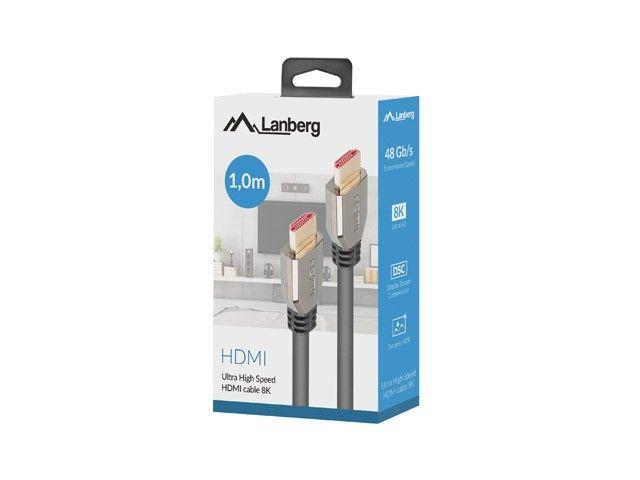 Cabo HDMI LANBERG CA-HDMI-30CU-0010-BK (1 m - 240 Hz - HDMI Tipo A - Preto), miniatura 2